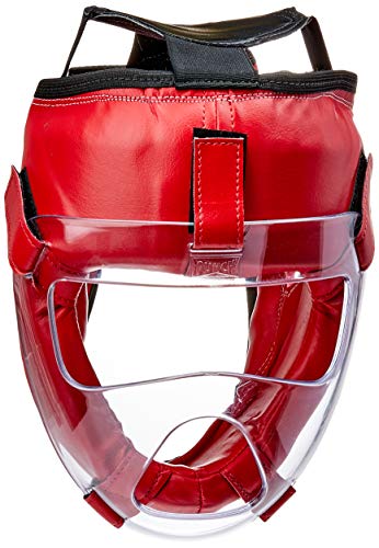 Capacete Com Grade Punch Unissex Adulto Vermelho