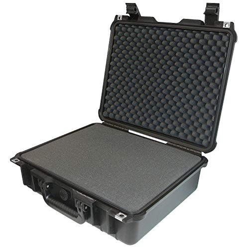 Ibex Cases 1505 (Black) Hard Protective Case With Foam - Watertight Camera Case For Electronics, Equipment, Tools #TOP1