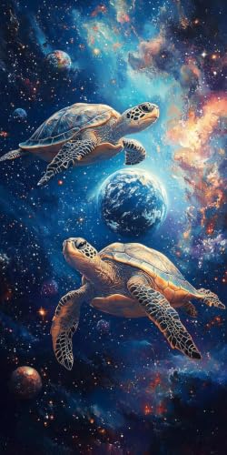 Pintar por numeros tortuga marina gigante 90x180cm para decoracion salon