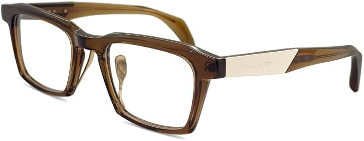 Yohji Yamamoto Men's Square Acetate Glasses - Brown, Made in Japan