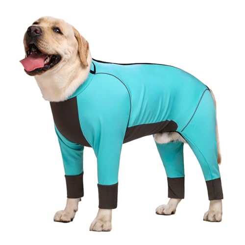 ICOUCHI 犬 つなぎ パジャマ 春秋冬 ロンパース ペット服 カバーオール 中大型犬 洋服 おしゃれ ドッグウエア パーカー 背中開き 防水 防風 防寒 保温 部屋着 寝間着 抜け毛防止 ルームウェア お散歩