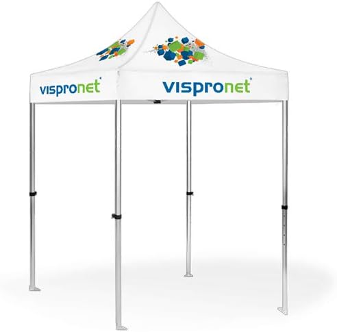 Vispronet 5x5 Canopy Tent Frame – 27lb Aluminum Frame with Height Adjustable Hexagonal Legs – Max Clearance Height of 7ft – Perfect for Pop Up Canopy, Beach Canopy, Camping Canopy – Frame Only