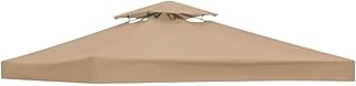 WeddLe Canopies Gazebos Pergolas Gazebo Cover Replacement 3x3m Waterproof Patio Canopy Tent Top 10x10ft (Color : Khaki)