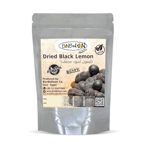 Dried Black Lemon Herbs Limes Pure Limu Natural Lime limon Lime Whole Dry Egyptian Herbal Spices Herb Tea Seasoning Cooking Spice Egypt Kosher Halal (1 Pack = 4.23 oz / 120 gm) ليمون مجفف اسود