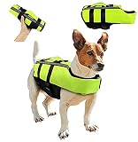Vivi Bear Pet Life Jacket Dog Life Jacket Vest with Superior Buoyancy Rescue Handle Reflective Adjus