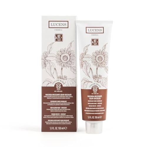 Lucens - Colore Cioccolato, Maschera Riflessante Nutritiva, Colore e Lucentezza Istantanea con Estratti Biologici, Idrata e Protegge i Capelli, 150 ml