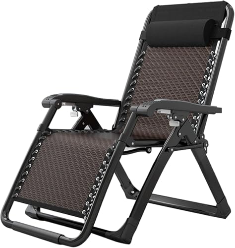 Gravity chair inclinable avec oreiller ergonomique pour relaxation extérieure