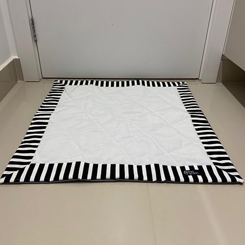 Tapete Higiênico Lavável para Cachorros, Petgram, Listado Preto, 67cm x 67cm - Kit com 2 unidades