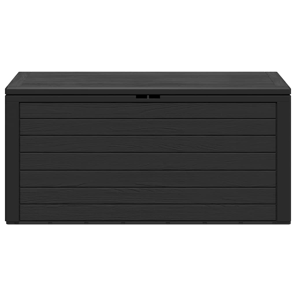 Gartenbox Anthrazit Polypropylen 116x44x55 cm 290 L Stauraum Aufbewahrung Truhe mit Deckel abschließbar wetterfest für Balkon Terrasse Outdoor und Garten Sitzfunktion Ordnungsschutz