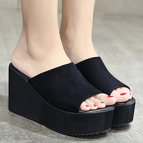 Women's Platform Slide Sandal Wedge Heels Slip On Comfort Lightweight Sandals4