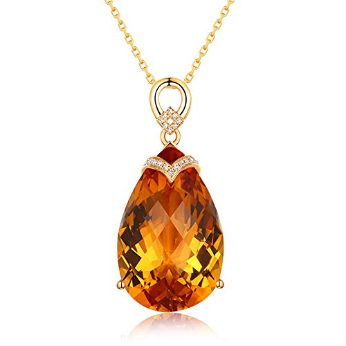 Collier Femme 750 Goutte Citrine, le cadeau de mariage idéal en or