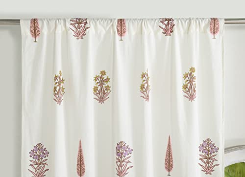 Madhu International Bohemian Curtains, Farm House Curtains, Window Curtain 2 Panel Set, Cotton Curtains For Living Room, Rod Pocket Curtains, Tapestry Curtains, Mandala Curtain - 42" W X 84" L Inch #TOP2