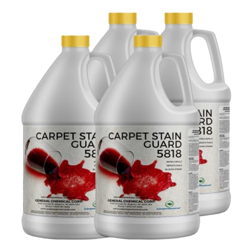 General Chemical Carpet & Fabric Protectant - Stain Shield for Carpets, Rugs, Drapes, Upholstery, & More - Rug Guard 5818 - Ultra Concentrated Fabric Protector Spray - 4 Gallon Case