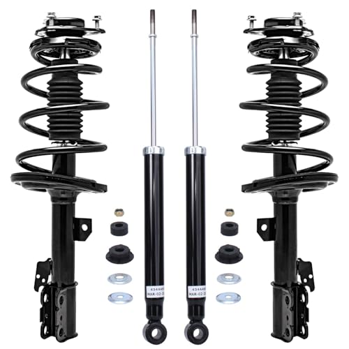 Image of Detroit Axle - FWD Front Struts & Coil Spring + Rear Shock Absorbers Replacement for 2011-2014 Toyota Sienna 3.5L