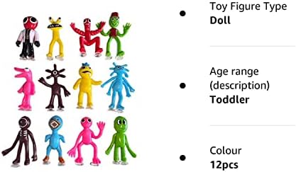 Dlishka 12pcs Rainbow Friends Figurine,No Packaging With Suction Cups FigureModel Figure Ornaments Ornament Decor For Collection,Cake Decorating And Decor Anywhere And For Game Fans. (12pcs) (1457)
