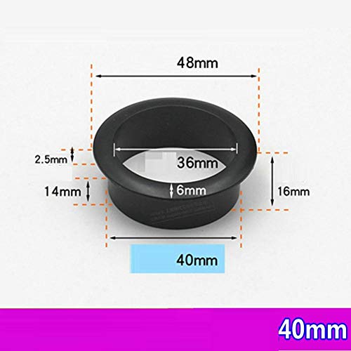 sweeTvT Pasacables con Tapa Línea Redonda Cubierta De Orificio Computadora Escritorio De Conferencia Decoración Hardware De Los Muebles del Hotel Oficina En Casa,2 Unids,Apertura 40Mm