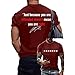Freedom Shirt Men's Commemorative 1993 2025 Printed T-Shirt Tops Freedom USA Round Neck Short Sleeve Shirt Tees Wine