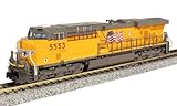 Kato 176-8955-DCC GE ES44AC GEVO - DCC -- Union Pacific #5553 (Armour Yellow, Gray)