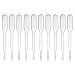 YOKIVE 50 Pcs Disposable Pipette, Lab Dropper with Tapered Tip | Transfer Liquid, Great for Laboratory, Chemistry, Art Project (Clear White, 0.2ML)