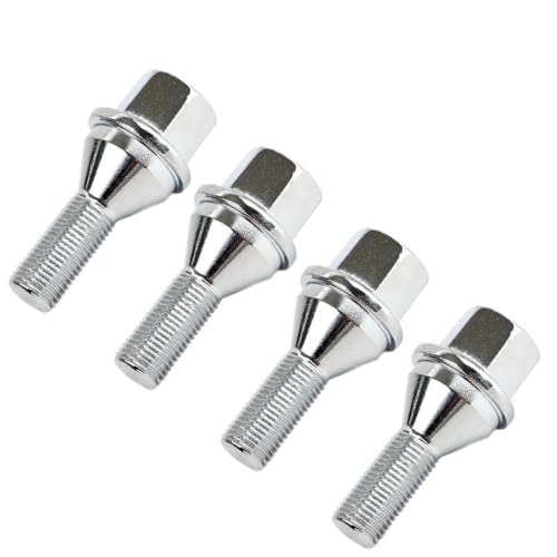 ホイールナッ Compatible with Chrysler for 200 2015-2017 車用 M12X1.25 ホイール ラグ ボルト 28mm シルバー カーボンスチール