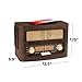 Fuse Vint Vintage Wood Retro Radio | Wireless Charging Pad | AM/FM Radio Speaker with Bluetooth & AUX Input | Mid-Century Modern Design | Handcrafted Ashtree Wood Exterior