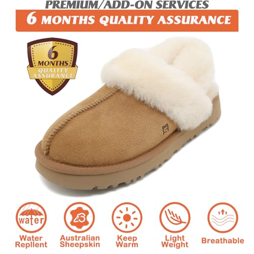 MelSyd Fuzzy House Slippers for Women: 100% Australian Sheepskin - Secure Fit Footwear with Heel Straps - Comfortable in Winter Wearing Indoor/Outdoor - Gift for Birthday/Christmas3