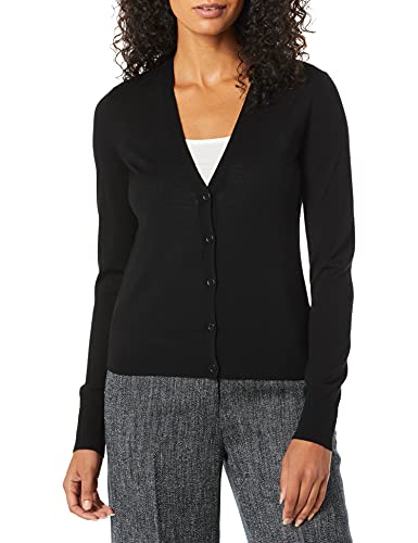 Theory Women's Long Sleeve V Neck Cardigan, Black, Small #TOP8