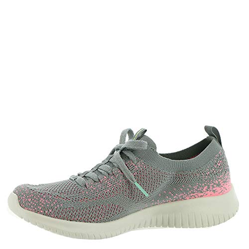 Skechers Women's Athleisure Sneaker, Grey/Pink, 7.5 US medium