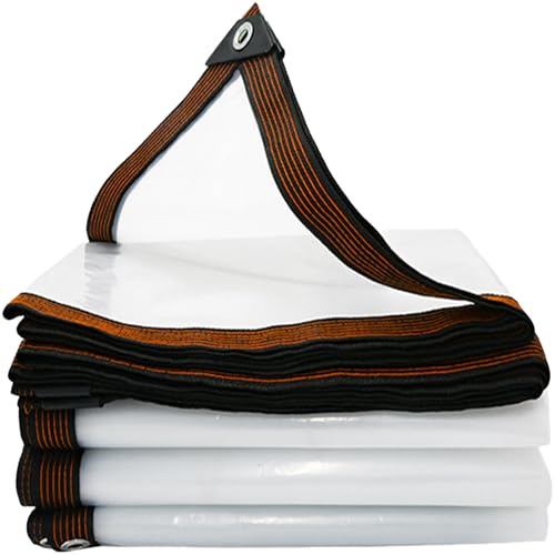 Lona de protección multiusos transparente de 250 x 420 cm con cuerda 2