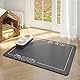 JanYoo Katzenstreu Matte, 50 x 35 cm PVC wasserdichte Katzenmatte Katzenklomatte Katzenklo mit Rutschfester, Matte Katzentoilette für Litter Catcher,Katzen Hundeparty Dunkelgrau
