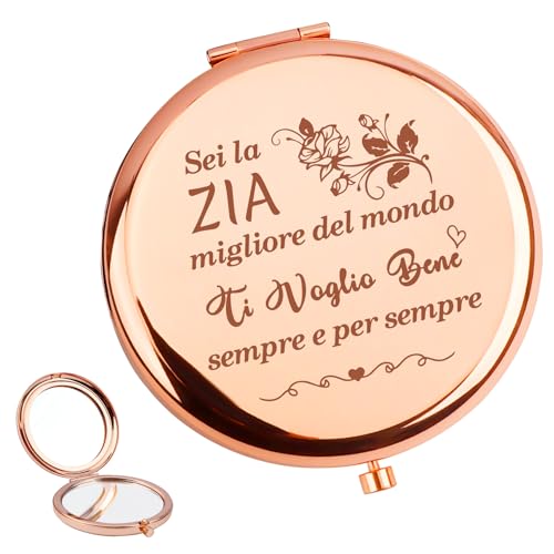 Regalo Zia,Regalo per Zia,Zia Regalo,Regalo Zia Compleanno,Regalo Festa Della Mamma,Idee Regali Zia Personalizzato,Regali per Zia,Regalo Donna,Regali per la Zia,Specchio Compatto,Regalo Zia Natale