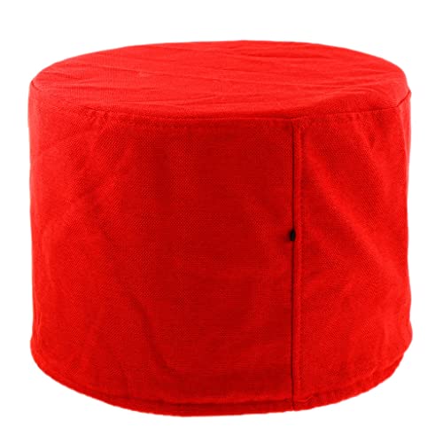 NIMUDU Housse Ottomanes,Housse de Tabouret Couverture Ronde de Coton exquise Convient à 28 cm / 11 Pouces de Repose-Pieds (Color : Red) Cover