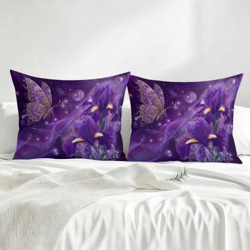 Parure de lit king 220x240 housse de couette violette avec 2 taies - 5