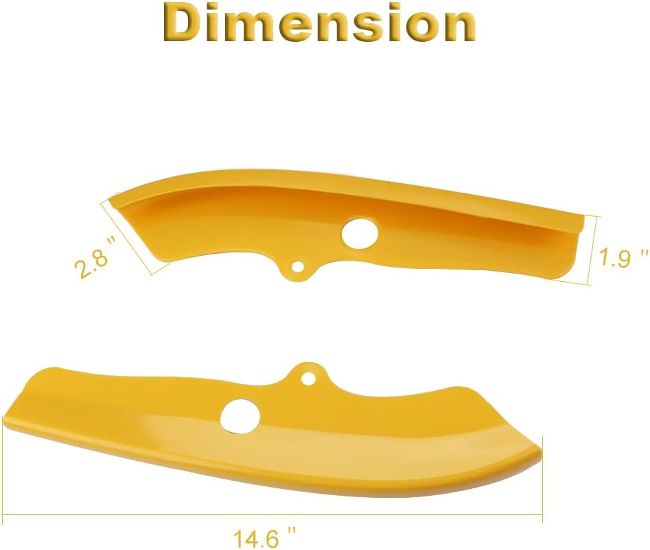 JDMON Front Bumper Lip Splitter Protector Compatible with Dodge Challenger Scat Pack 2015 2016 2017 2018 2019 2020 2021, RT GT 2019-2021, Scat Pack Challenger Accessories, RT Front Lip Kit, Yellow