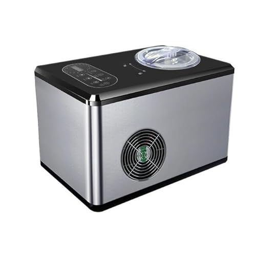 Compressor Ice Cream Maker with LCD Display, Automatic Home Ice Cream Maker, Refrigerating Machine for Kids and Family, 1.5L Capacity