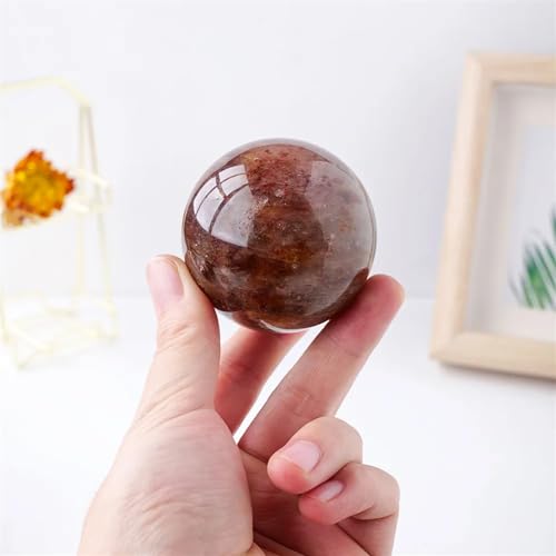 Fleur de Colle Rouge Quartz contre le Stress | Sphère de Cristal pour Bureau et Maison
