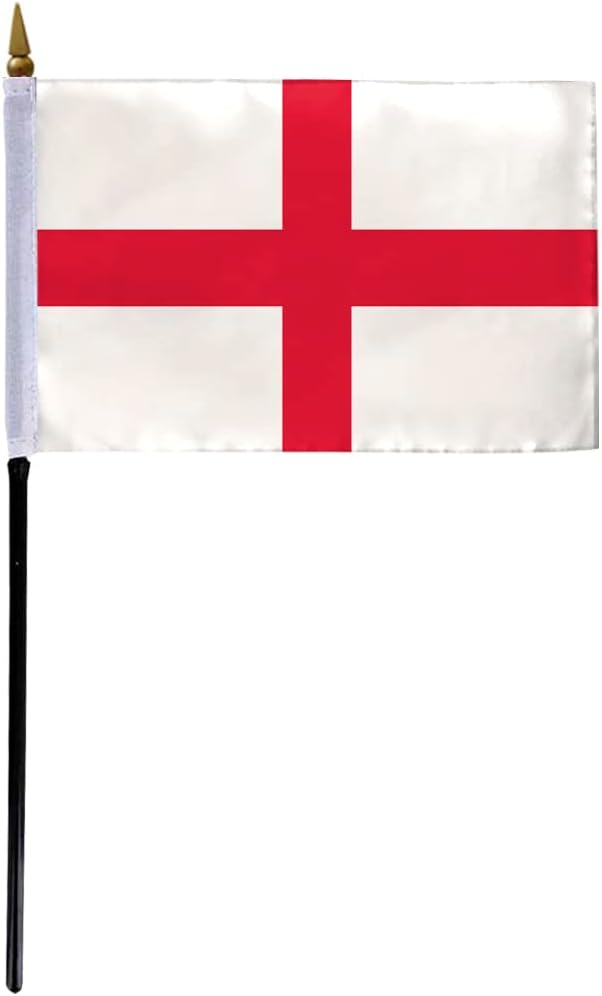 AGAS England Flag 2x3 ft Outdoor 200D Nylon Double Stitched Hem Never Rust Brass Grommets Canvas Header English National Flag