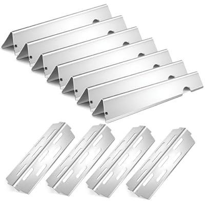 Meyafiny Grill Replacement Parts 17” Stainless Steel Flavorizer Bars for Weber Genesis II 400 Series E-410, S-410, ES410, II LX E-440, LX ES-440 Weber 66033 66796 66041 66686 12.5” Heat Deflectors