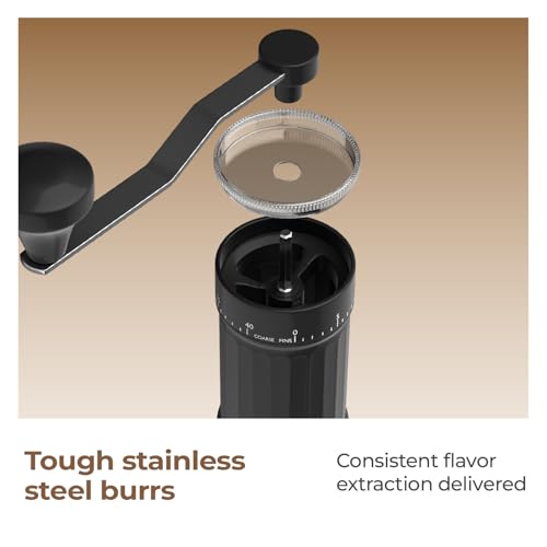 Image of Lifelong Manual Coffee Grinder | Adjustable Ceramic Burr Grinder for Precision Brewing|Fine, Medium & Coarse Grind |Hand Coffee Bean Grinder for Espresso, French Press, Cold Brew & Travel-Friendly Use