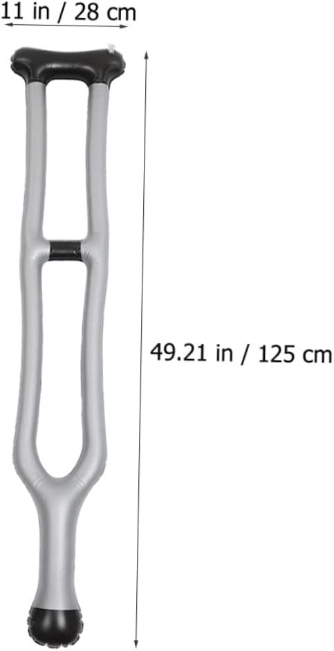 Inflatable Crutch Toy Pvc Walking Stick Prop for Stage Performance Kids Party Cosplay Accessories 49 Inch