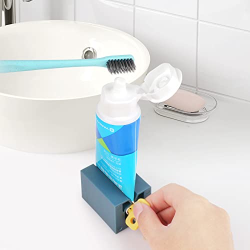 Hooqict 4 Pieces Rolling Toothpaste Squeezer Toothpaste Tube Squeezer Roller Dispenser Rotate Toothpaste Seat Holder Stand For Bathroom Saves Toothpaste And Creams #TOP5