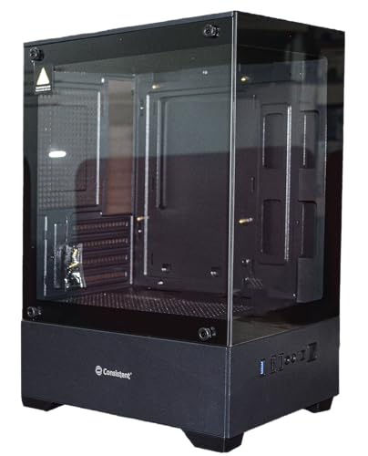Image of Computer PC Case (CIP501) Black Nebula Computer Case /Gaming Cabinet - Black | Support ATX, M-ATX, ITX |