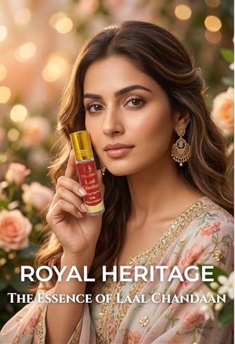 Image of Laal Chandaan Attar Roll-On Perfume Oil 8 ml | Alcohol Free | Long Lasting Rich Fragrance | Men & Women | Pocket Size Travel Friendly Roll On | Daily Wear