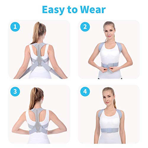 Posture Corrector for Women and Men, Anoopsyche Posture Corrector Upper Back Brace Spine, Adjustable Straight Back, Providing Pain Relief from Neck, Back, and Shoulder Straight (S 23-27.5 Inch)