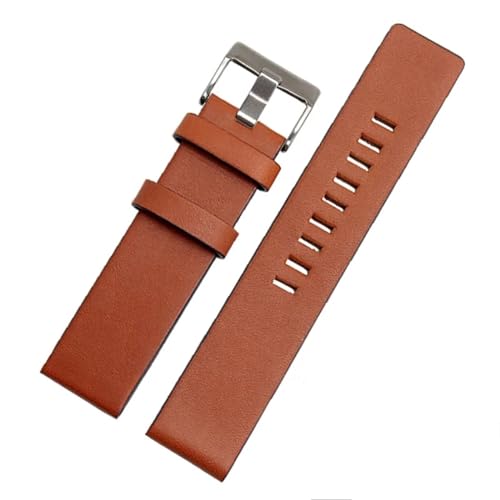 [ȓX] vXgbv Fit For DIESEL voh DZ7312 ɓK | DZ4323 | DZ7257 XeX|sobNXgbvt 24 26 27 28 30mm oh(Light brown silver,27m