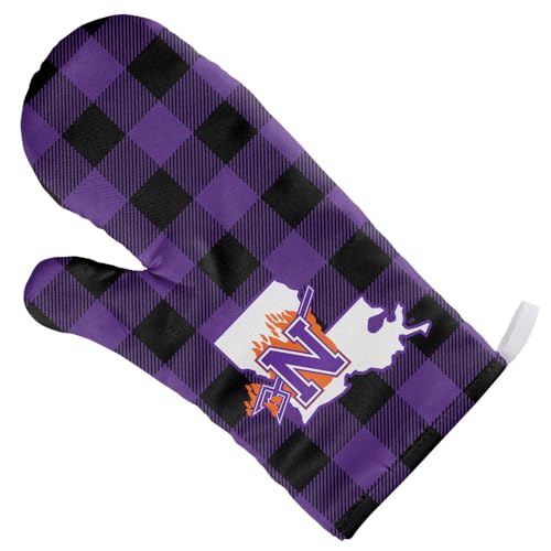 Northwestern State University Buffalo Check Oven Mitt Kitchen and BBQ