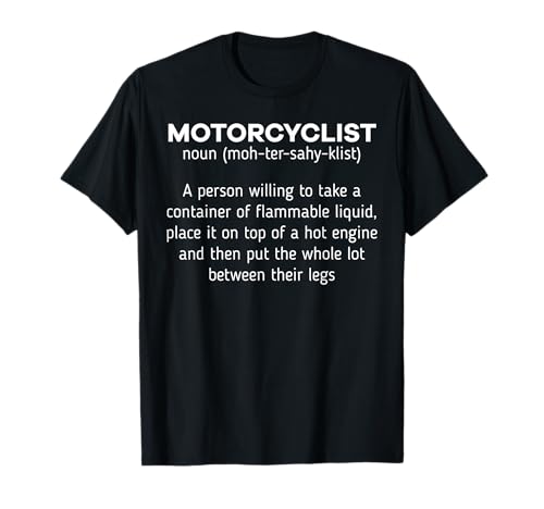 Motorcyclist Noun Definition Motorcycle Biker Motorbike Gift T-Shirt