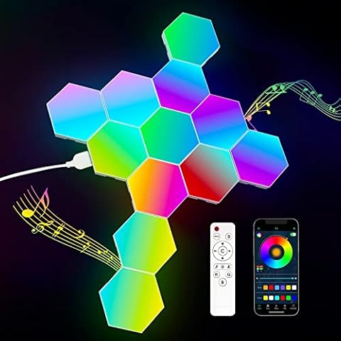 Kimimara Hexagon LED Panel - Sechseck Wandleuchten 12 Pack Cover