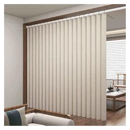 Rideau en lin beige 1x2,6m plissé et magnétique pour séparation