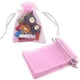 【Fácil De Usar】: Bolsa de regalo de organza con cordón de satén, fácil de abrir y cerrar con cordón. Diseño transparente, no es necesario abrir para encontrar lo que necesita,reutilizable.